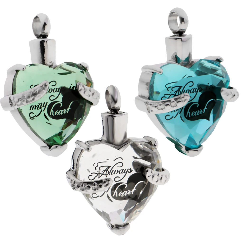 Always In My Heart Crystal Metal Urn Cremation Pendant Necklace Ash Holder Mini Keepsake Jewelry Silver
Always In My Heart Crystal Metal Urn Cremation Pendant Necklace Ash Holder Mini Keepsake Jewelry Silver