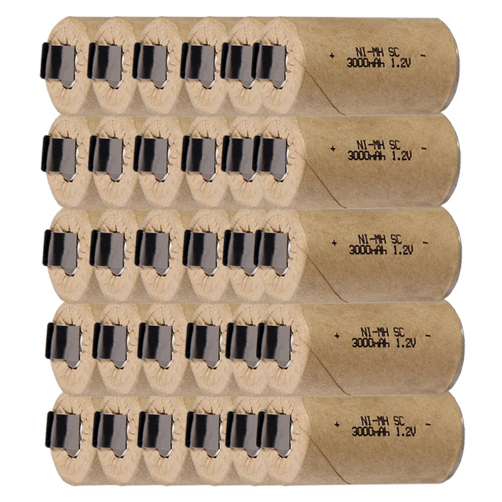Lowest price 30 piece SC battery 1.2v batteries rechargeable 3000mAh nimh battery for power tools akkumulator
Lowest price 30 piece SC battery 1.2v batteries rechargeable 3000mAh nimh battery for power tools akkumulator