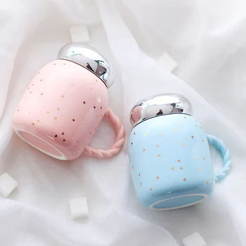 Korean version of the cute girl heart mirror ceramic cup with lid water cup student home office belly mug
Korean version of the cute girl heart mirror ceramic cup with lid water cup student home office belly mug