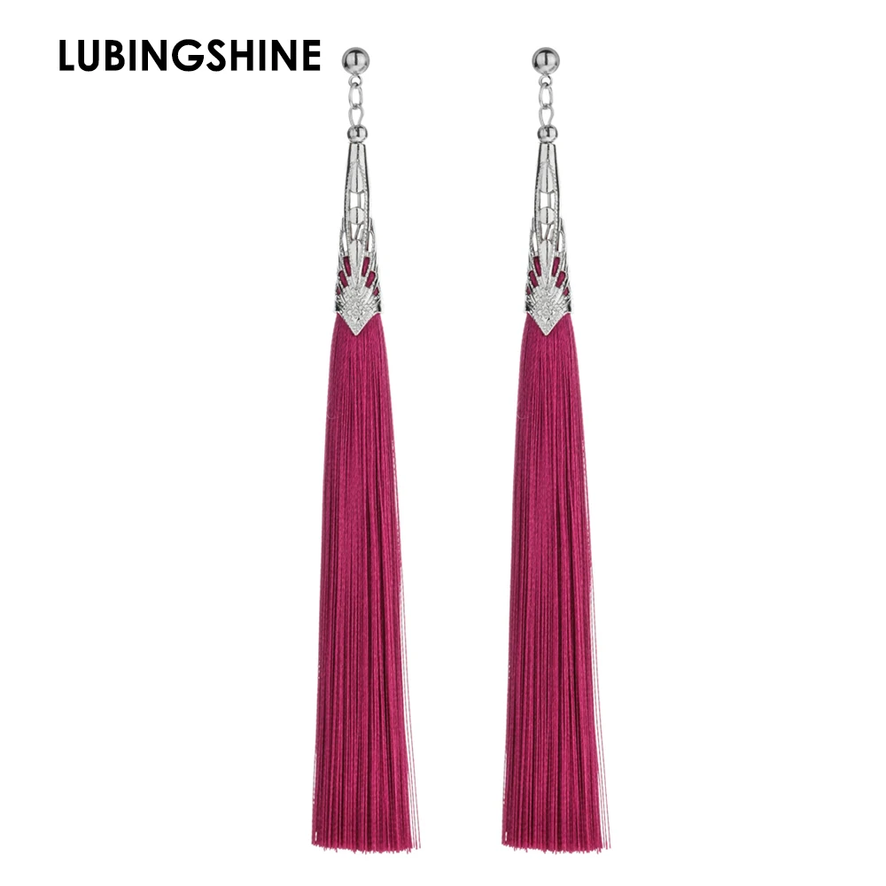 Women Bohemian Long Tassel Dangle Earrings Silver Color Metal Red Silk Fabric Drop Earring For Girls Jewelry brinco dropshipping
Women Bohemian Long Tassel Dangle Earrings Silver Color Metal Red Silk Fabric Drop Earring For Girls Jewelry brinco dropshipping