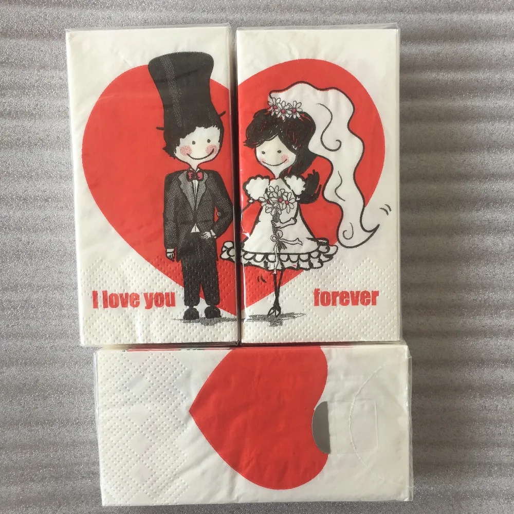 wedding napkin paper bride groom tissue printed flower red heart I love you for ever small handkerchief party 3packs(30 pcs)
wedding napkin paper bride groom tissue printed flower red heart I love you for ever small handkerchief party 3packs(30 pcs)
