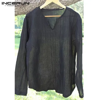 INCERUN Men Long Sleeve Shirt V-neck Casual Loose Tops Camisa Masculina Solid Color Chinese Style Thin Shirt Men 2020 Autumn 5XL
INCERUN Men Long Sleeve Shirt V-neck Casual Loose Tops Camisa Masculina Solid Color Chinese Style Thin Shirt Men 2020 Autumn 5XL