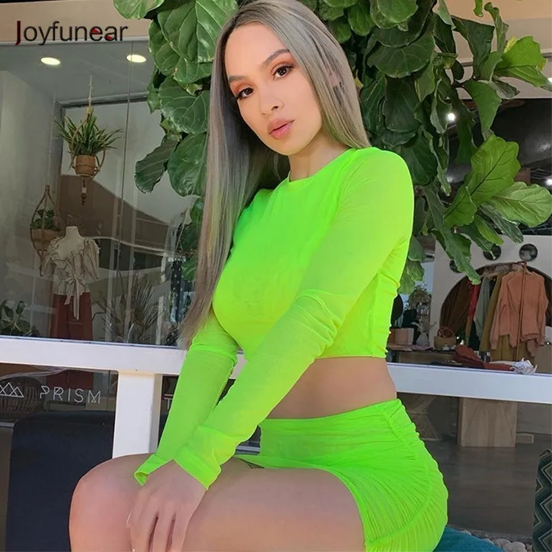 Joyfunear 2019 Neon Mesh Women Beach Dress Long Sleeve High Waist Two Piece Swimwear New Fashion Wrap Ladies Summer Beachwear
Joyfunear 2019 Neon Mesh Women Beach Dress Long Sleeve High Waist Two Piece Swimwear New Fashion Wrap Ladies Summer Beachwear