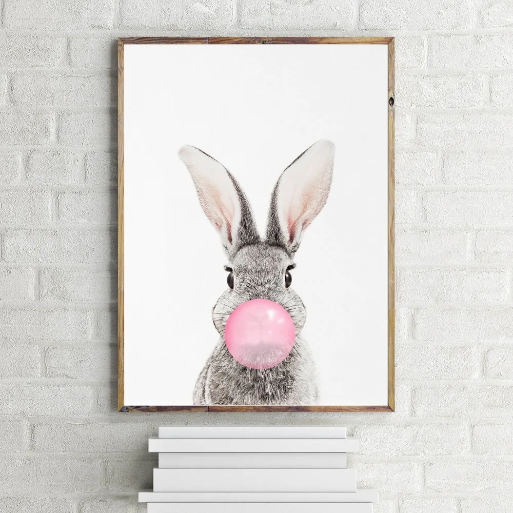 Rabbit bubble gum Wall Art,Modern animal wall decor,Canvas Art Painting Wall Art Nursery Decorative Picture
Rabbit bubble gum Wall Art,Modern animal wall decor,Canvas Art Painting Wall Art Nursery Decorative Picture