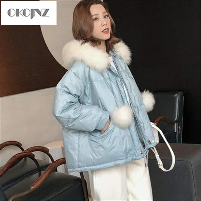 Hooded large fur collar Short Cotton Coat Women Loose Thick Winter New bread Padded clothes Female Casual Outerwear YY259
Hooded large fur collar Short Cotton Coat Women Loose Thick Winter New bread Padded clothes Female Casual Outerwear YY259