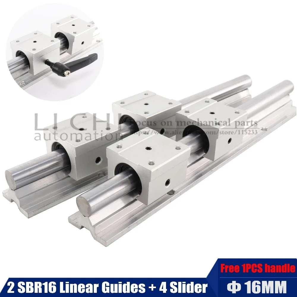2pcs SBR16 16mm linear rail 1500mm any length support round guide rail + 4pcs SBR16UU slide block for cnc
2pcs SBR16 16mm linear rail 1500mm any length support round guide rail + 4pcs SBR16UU slide block for cnc