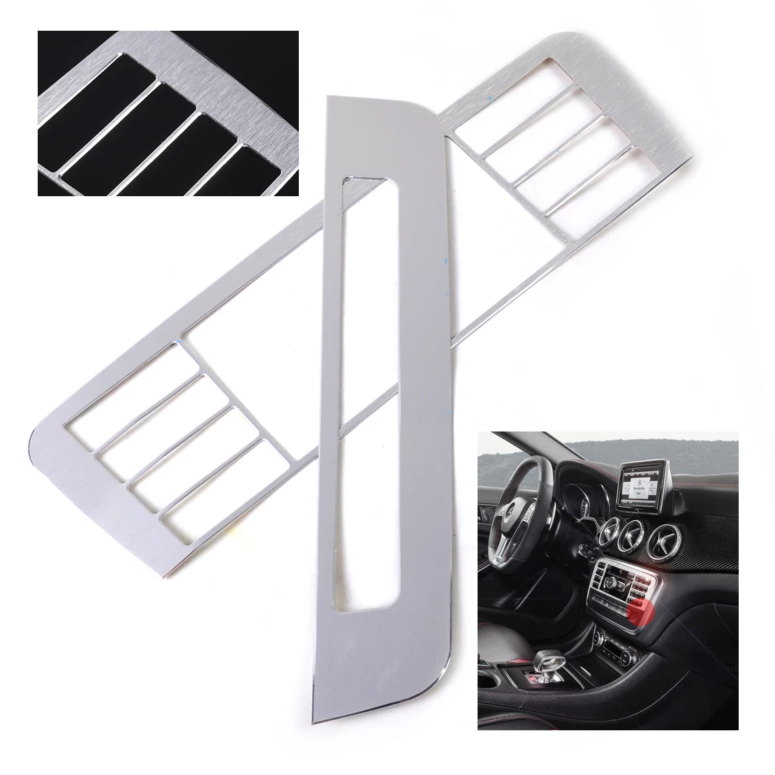 beler 2pcs Console Control Button Cover Trim Frame fit for Mercedes-Benz A Class W176 2013-2015 B Class W246 2012-2014 GLA X156
beler 2pcs Console Control Button Cover Trim Frame fit for Mercedes-Benz A Class W176 2013-2015 B Class W246 2012-2014 GLA X156