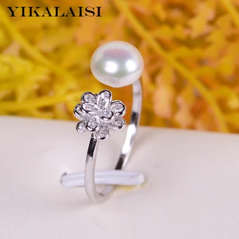 YIKALAISI 925 Sterling Silver Natural Freshwater Pearl Rings Jewelry For Women 7-8mm Size Pearl 4 Color White Pink Purple Black
YIKALAISI 925 Sterling Silver Natural Freshwater Pearl Rings Jewelry For Women 7-8mm Size Pearl 4 Color White Pink Purple Black