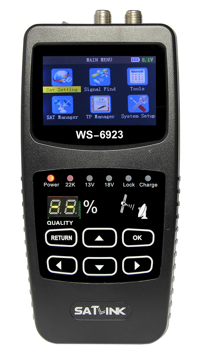 Newest Satlink WS-6923 Digital Satellite Finder DVB-S Satellite Meter WS6923 Satellite Detector With Updated Color Screen & OSD
Newest Satlink WS-6923 Digital Satellite Finder DVB-S Satellite Meter WS6923 Satellite Detector With Updated Color Screen & OSD