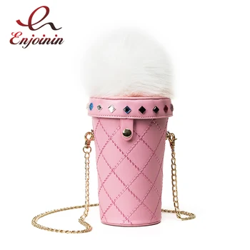 New Arrival Hair Ball Ice Cream Shape Pu Leather Women's Chain Purse Shoulder Bag Tote Ladies Crossbody Mini Messenger Bag Flap
New Arrival Hair Ball Ice Cream Shape Pu Leather Women's Chain Purse Shoulder Bag Tote Ladies Crossbody Mini Messenger Bag Flap