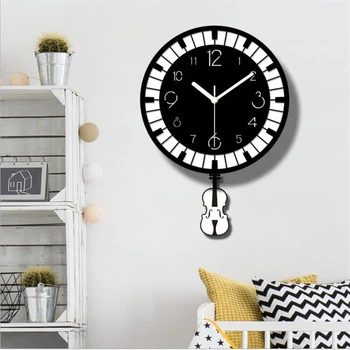 Nordic Piano Clock Wall Clock Living Room Fashion Mute Personality Simple Modern Wall Charts Acrylic Creative Clock Home Decor
Nordic Piano Clock Wall Clock Living Room Fashion Mute Personality Simple Modern Wall Charts Acrylic Creative Clock Home Decor
