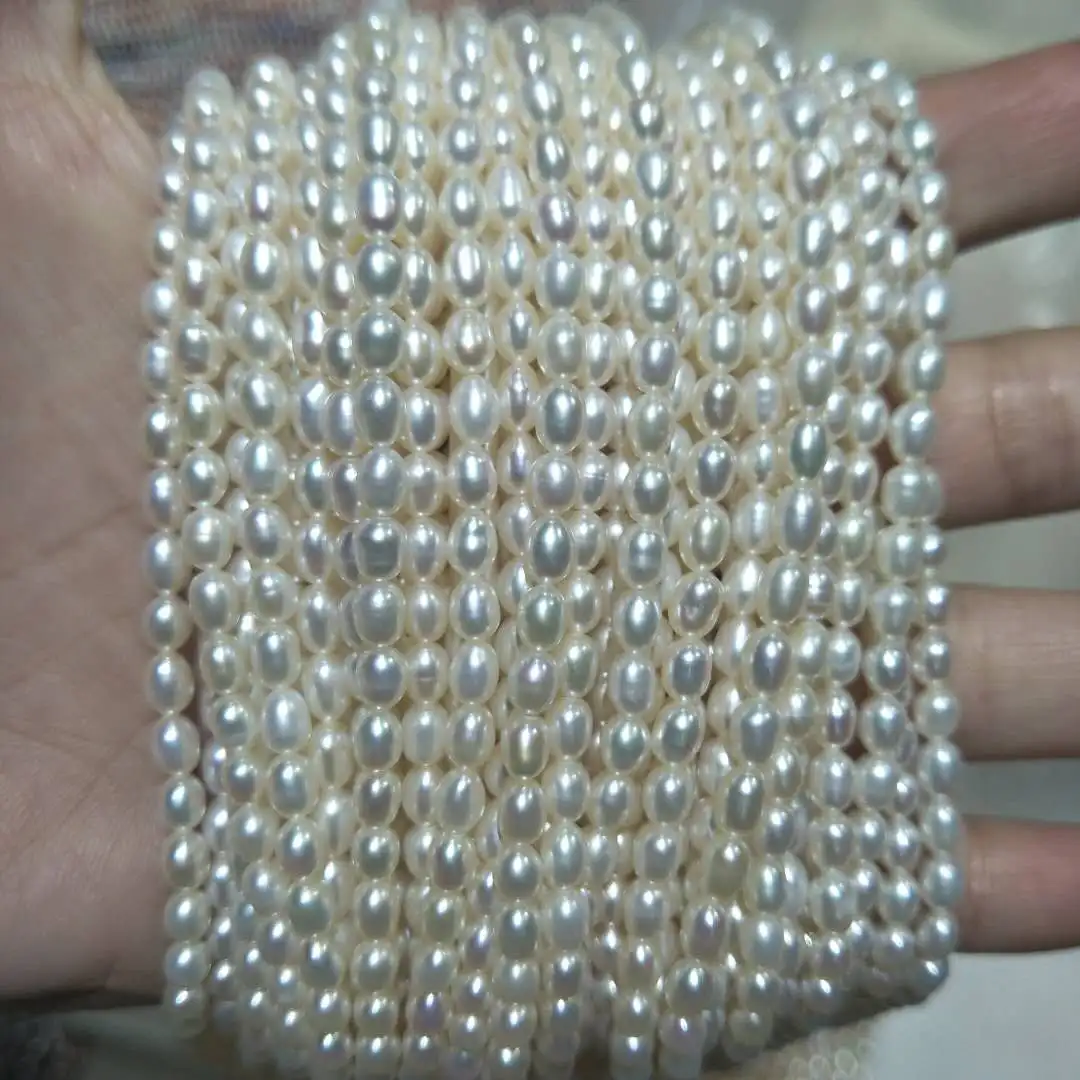 4mm Rice Natural Pearl Strand White/Pink/Purple Color Semi-Finish Pearl In Strand Women DIY Genuine Pearl 3 Strands/Lot
4mm Rice Natural Pearl Strand White/Pink/Purple Color Semi-Finish Pearl In Strand Women DIY Genuine Pearl 3 Strands/Lot