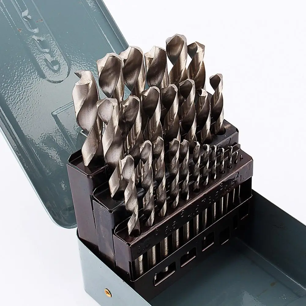 25Pcs/set 1mm - 13mm Titanium Coated Twist Drill bit HSS High Speed Steel Drill Bits Set Woodworking Drills Power Drilling Tools
25Pcs/set 1mm - 13mm Titanium Coated Twist Drill bit HSS High Speed Steel Drill Bits Set Woodworking Drills Power Drilling Tools