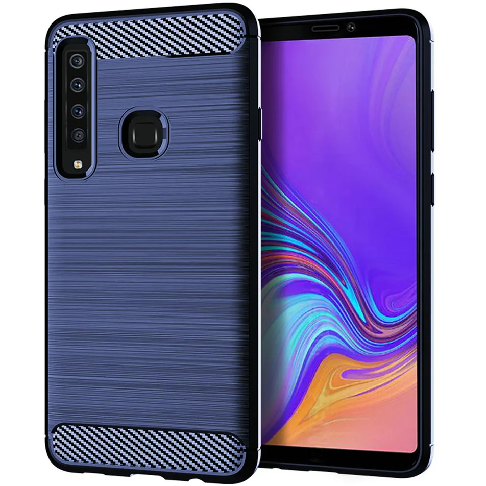 Luxury Cases For Samsung A9 2018 Case Silicon Shockproof Plain Carbon Fiber Cover for Case Samsung Galaxy A9 2018 TPU Coque (17)