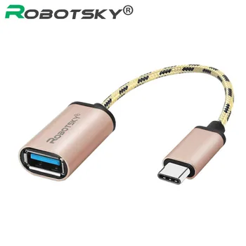 Robotsky Type C to USB 3.0 OTG Adapter USB3.0 Type-C Data Cable Connector USB C Cable for Huawei P9 Xiaomi 4C 5 Samsung S8
Robotsky Type C to USB 3.0 OTG Adapter USB3.0 Type-C Data Cable Connector USB C Cable for Huawei P9 Xiaomi 4C 5 Samsung S8