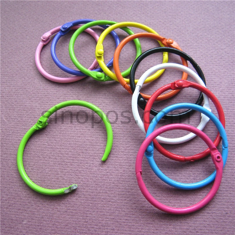 Metal Book Rings 45mm colors assorted, Baking finished, Hinged Split Design, Card Book Collection Binder, snap locking key rings
Metal Book Rings 45mm colors assorted, Baking finished, Hinged Split Design, Card Book Collection Binder, snap locking key rings