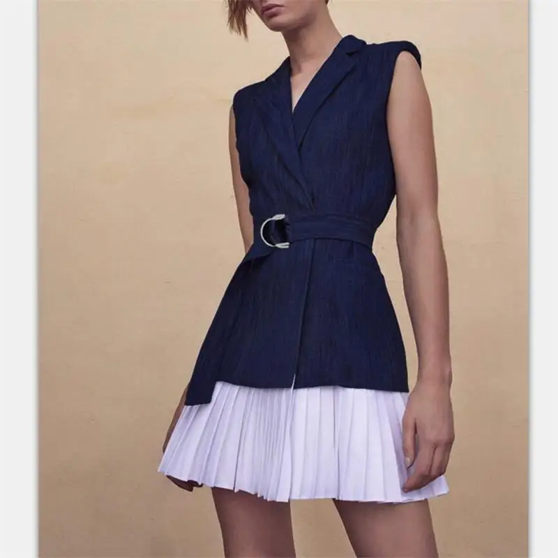 Women Dress 2018 High Quality Designer Runway Sleeveless Patchwork Pleated Casual Mini Dresses NP0007
Women Dress 2018 High Quality Designer Runway Sleeveless Patchwork Pleated Casual Mini Dresses NP0007
