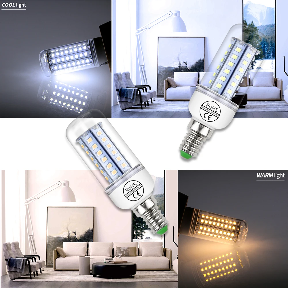 Led Bulb E27 SMD 2835 Led E14 220V Corn Lamp 240V Home Lighting 30 36 48 56 69 89 102leds Light Bulbs 230V for Indoor Lamparas
Led Bulb E27 SMD 2835 Led E14 220V Corn Lamp 240V Home Lighting 30 36 48 56 69 89 102leds Light Bulbs 230V for Indoor Lamparas
