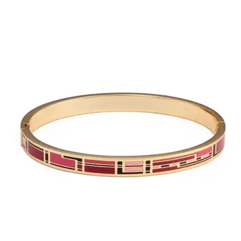 Charm Cuff Bracelets Bangle for Women Stainless Steel Gold Plating 4mm Width Enamel Luxury Wristband Wedding Female Jewelry
Charm Cuff Bracelets Bangle for Women Stainless Steel Gold Plating 4mm Width Enamel Luxury Wristband Wedding Female Jewelry