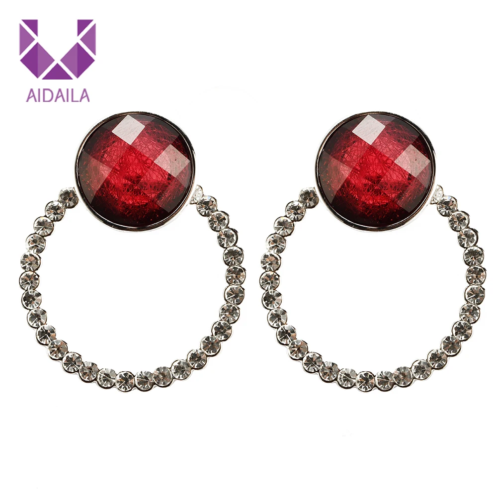 AIDAILA Women Dangle Drop Earrings for Ladies resin earring with Full Rhinestone Round Circle Ear Stud New Fashion Jewelry
AIDAILA Women Dangle Drop Earrings for Ladies resin earring with Full Rhinestone Round Circle Ear Stud New Fashion Jewelry