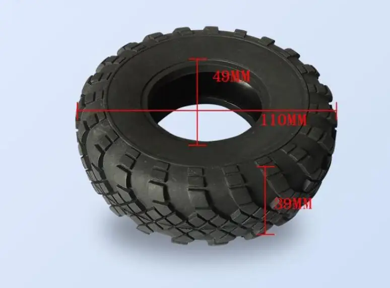 Фото 4 шт. резиновые шины для армейского грузовика модель прицепа 1/14 MAZ537 диаметр 110 мм |