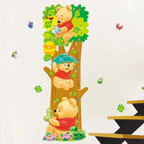 Наклейки на стену с изображением Винни-Пуха деревьев медведя | Дом и сад