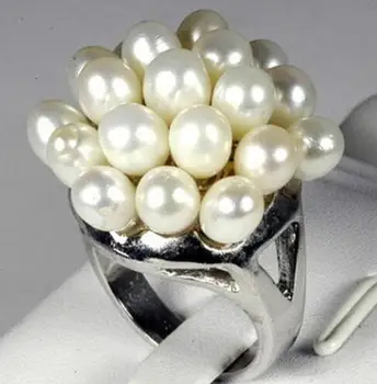 Hot sale new Style >>>>Real White Pearl Flower 18KWGP Ring size: 7. 8. 9 
Hot sale new Style >>>>Real White Pearl Flower 18KWGP Ring size: 7. 8. 9
