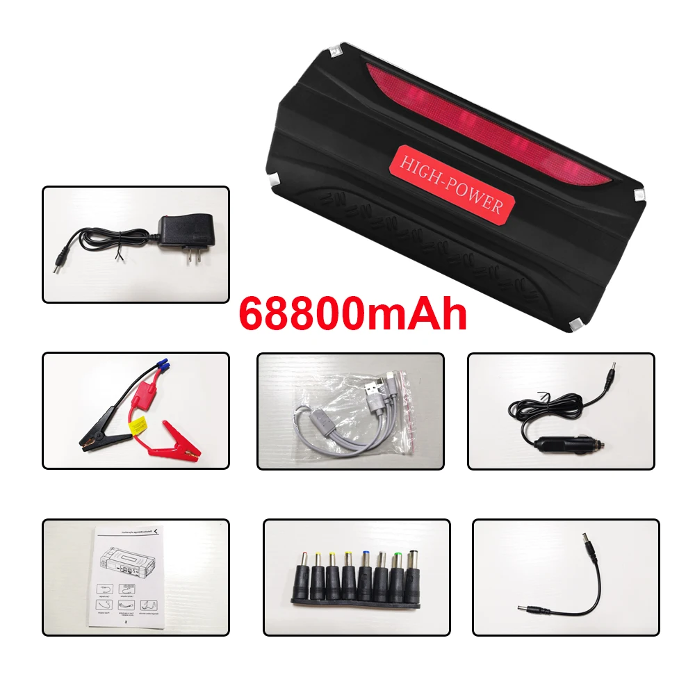 12V Car Jump Starter Kit Portable Power Bank Supply Starting Device For Gasoline Diesel Auto Battery Booster USB Charger Unit
12V Car Jump Starter Kit Portable Power Bank Supply Starting Device For Gasoline Diesel Auto Battery Booster USB Charger Unit