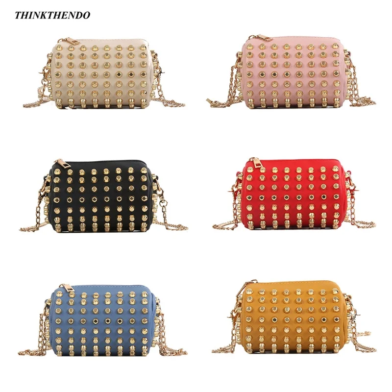 THINKTHENDO 2018 New Fashion Women Ladies Rivet Mini Chain Bag Shoulder Bag Tote Purse Crossbody Messenger
THINKTHENDO 2018 New Fashion Women Ladies Rivet Mini Chain Bag Shoulder Bag Tote Purse Crossbody Messenger