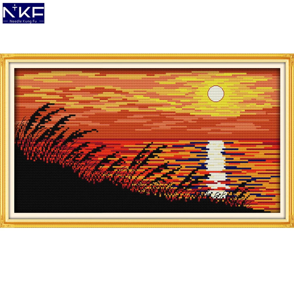 NKF Sunset Stamped Cross Stitch Pattern DIY Kits Needlework Embroidery Set Chinese Cross Stitch for Home Decor
NKF Sunset Stamped Cross Stitch Pattern DIY Kits Needlework Embroidery Set Chinese Cross Stitch for Home Decor