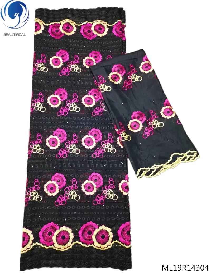 BEAUTIFICAL Swiss voile lace fabric in black embroidery swiss lace contton fabric with african scarf 5+2yards per set ML19R143
BEAUTIFICAL Swiss voile lace fabric in black embroidery swiss lace contton fabric with african scarf 5+2yards per set ML19R143