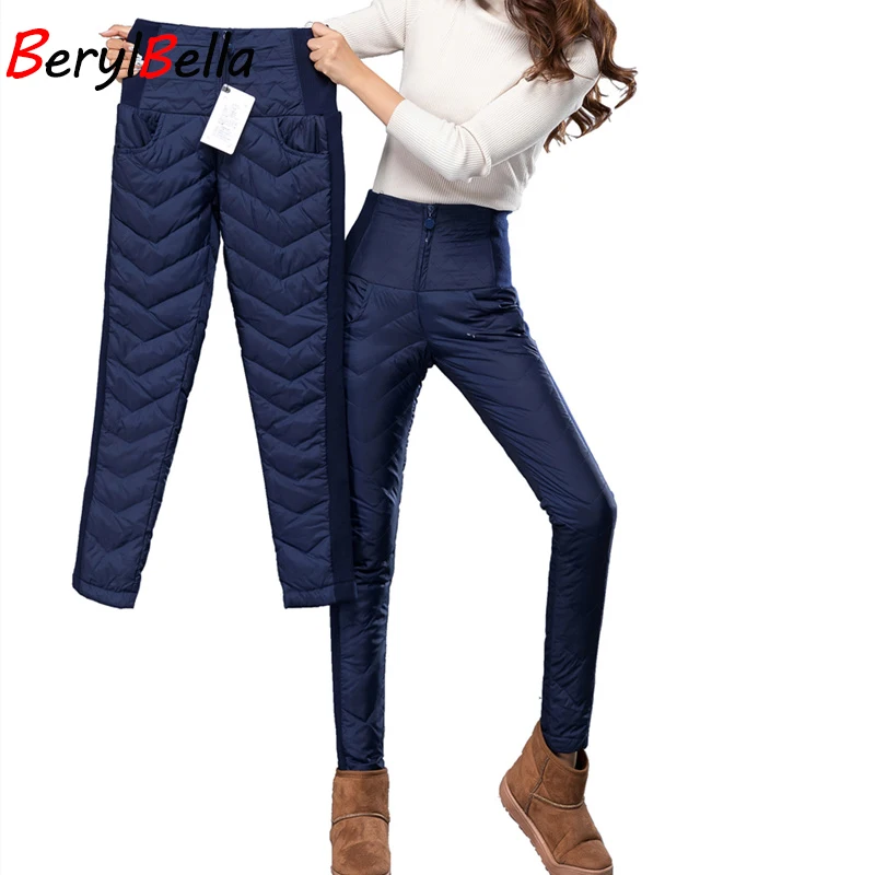 2016 Winter Warm Outwear Women Duck Down Pencil Pants For Women Sports High Waist Slim Fashion Thick Outer Wear Fitness Trousers
2016 Winter Warm Outwear Women Duck Down Pencil Pants For Women Sports High Waist Slim Fashion Thick Outer Wear Fitness Trousers