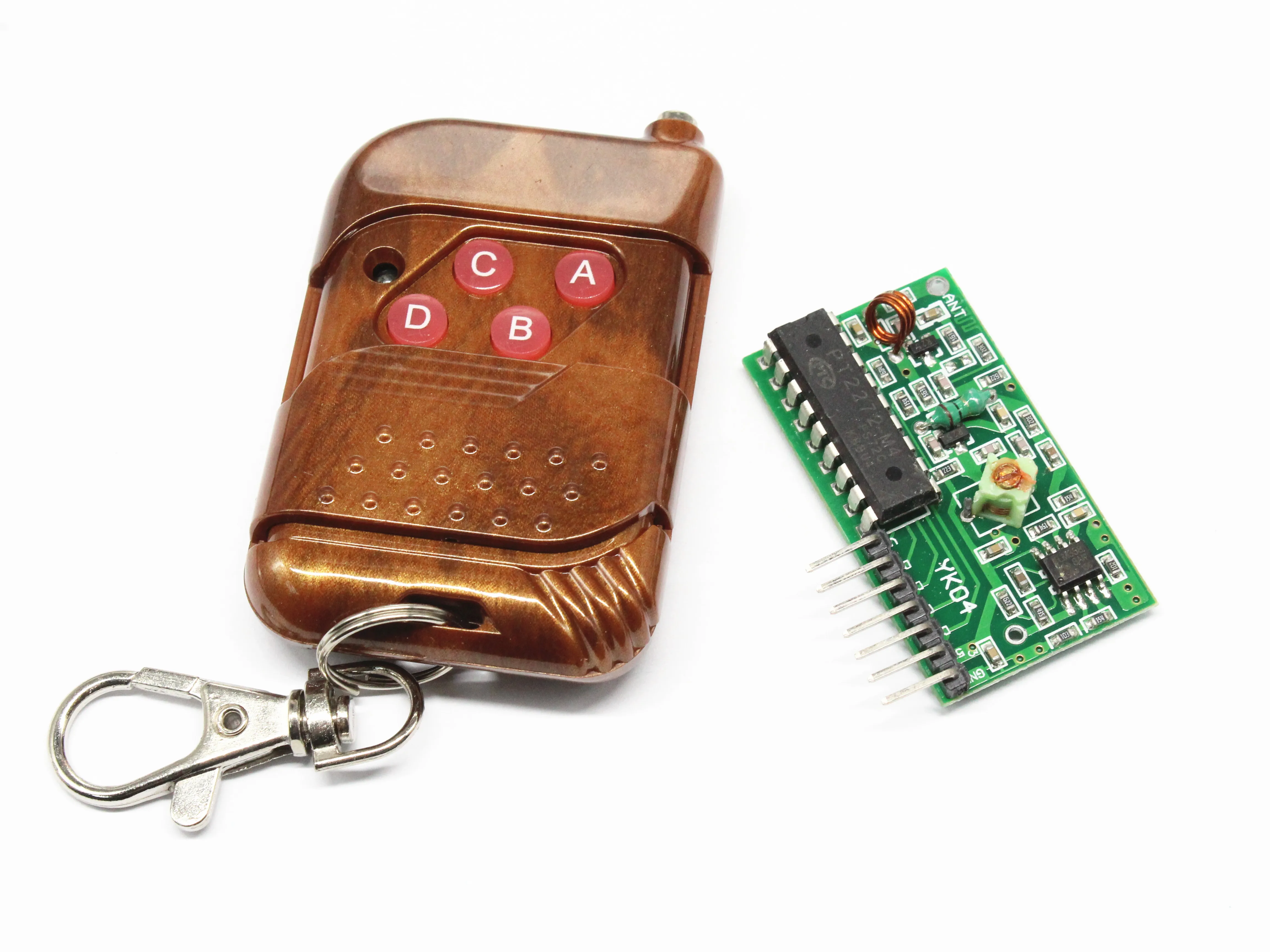 1set 2262/2272 Four Ways Wireless Remote Control Kit,M4 the lock Receiver with 4 Keys Wireless Remote Control
1set 2262/2272 Four Ways Wireless Remote Control Kit,M4 the lock Receiver with 4 Keys Wireless Remote Control