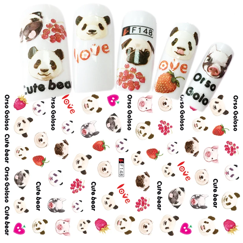 1 Sheet Women Summer Nail Art 3D Decal Mix Pig Dog Panda Strawberry Designs Nails Sticker Thin Adhesive Craft Nail Art Tips Foil
1 Sheet Women Summer Nail Art 3D Decal Mix Pig Dog Panda Strawberry Designs Nails Sticker Thin Adhesive Craft Nail Art Tips Foil