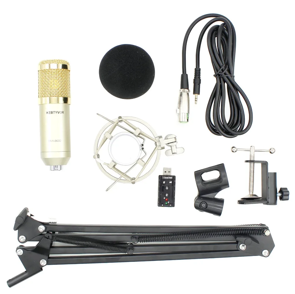 BM 800 Wired Condenser Sound Microphone With Shock Mount for Computer Audio Studio Vocal Rrecording karaoke Mic bm800
BM 800 Wired Condenser Sound Microphone With Shock Mount for Computer Audio Studio Vocal Rrecording karaoke Mic bm800