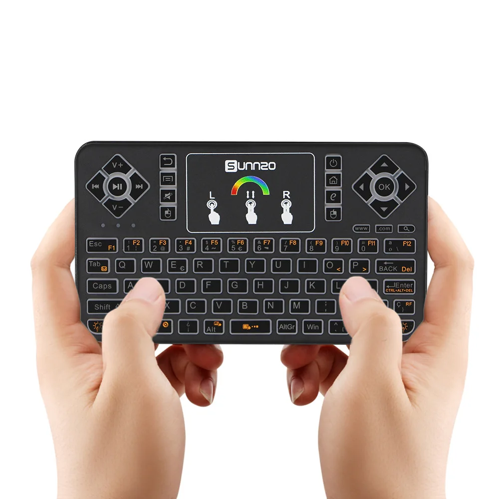 Colorful backlight 2.4GHz Wireless Keyboard Multi-functional mini Keyboard Touchpad Fly Air Mouse For Set-Top Box TV PS4/xbox
Colorful backlight 2.4GHz Wireless Keyboard Multi-functional mini Keyboard Touchpad Fly Air Mouse For Set-Top Box TV PS4/xbox