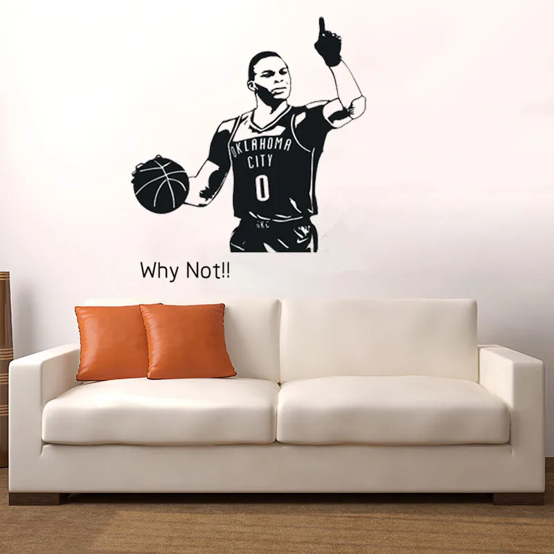 Free shipping diy wallpaper Sports wall stickers basketball star Russell Westbrook Poster stickers home Decor mural decal
Free shipping diy wallpaper Sports wall stickers basketball star Russell Westbrook Poster stickers home Decor mural decal
