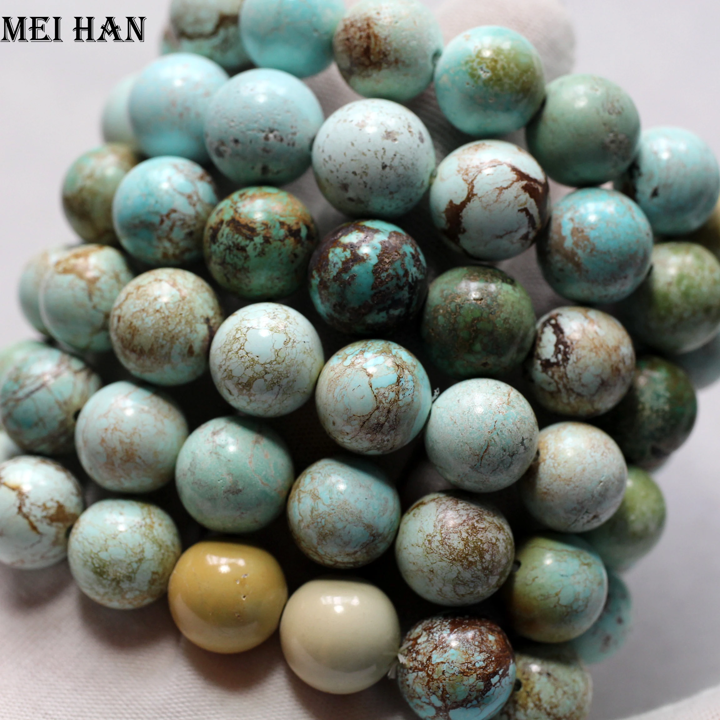 Meihan wholesale 13-13.5mm (14 beads/37g/set) rare Natural Hubei Turquoisee untreated ore biriuza stone for jewelry making
Meihan wholesale 13-13.5mm (14 beads/37g/set) rare Natural Hubei Turquoisee untreated ore biriuza stone for jewelry making