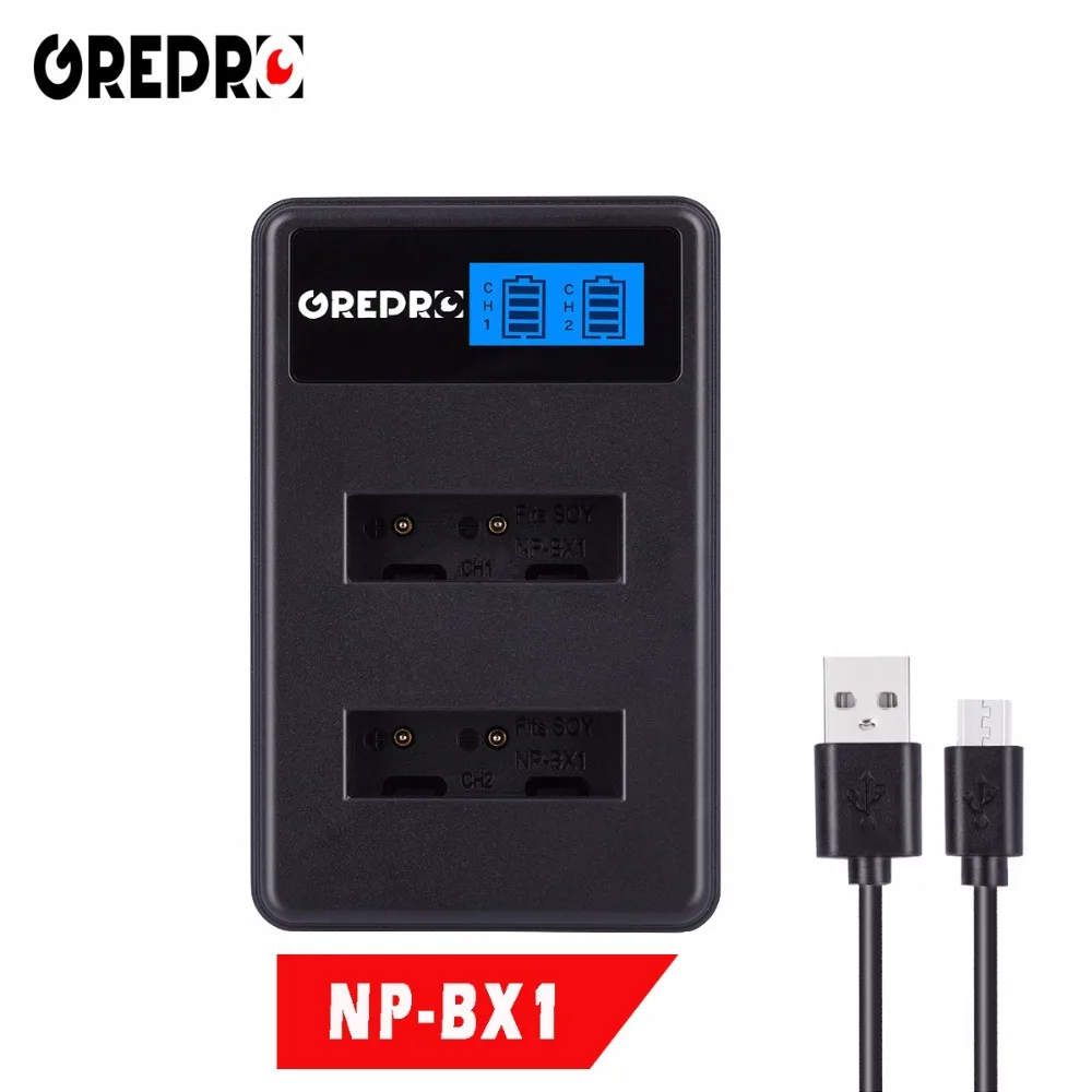 GREPRO LCD USB Charger for NP-BX1 np bx1 Battery for Sony DSC-RX100 DSC-WX500 IV HX300 WX300 HDR-AS15 X3000R MV1 AS30V HDR-AS300
GREPRO LCD USB Charger for NP-BX1 np bx1 Battery for Sony DSC-RX100 DSC-WX500 IV HX300 WX300 HDR-AS15 X3000R MV1 AS30V HDR-AS300
