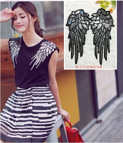 Fashion new silver sequins wings patch clothing accessories patch beads sequins patch
Fashion new silver sequins wings patch clothing accessories patch beads sequins patch