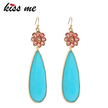 KISS ME Natural Stone Crystal Flower Water Drop Dangle Earrings Elegant Fashion Earrings for Women Costume Jewelry
KISS ME Natural Stone Crystal Flower Water Drop Dangle Earrings Elegant Fashion Earrings for Women Costume Jewelry