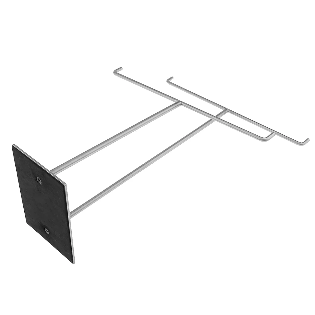 Stainless Steel Retail Store Scarf Display Free Stand Holder Bath Hand Towel Rack Organizer Double Bar Rails