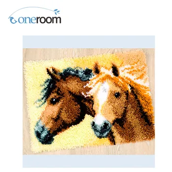 ZD601 Two Horses Hook Rug Kit DIY Unfinished Crocheting Yarn Mat Latch Hook Rug Kit Floor
ZD601 Two Horses Hook Rug Kit DIY Unfinished Crocheting Yarn Mat Latch Hook Rug Kit Floor