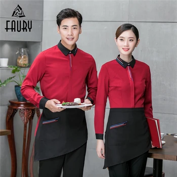 Single Breasted Long Sleeve Suit Collar Waiter Waitress Work Uniforms Hotel Bakery Cafe Restaurant Workwear Shirts Overalls Tops
Single Breasted Long Sleeve Suit Collar Waiter Waitress Work Uniforms Hotel Bakery Cafe Restaurant Workwear Shirts Overalls Tops