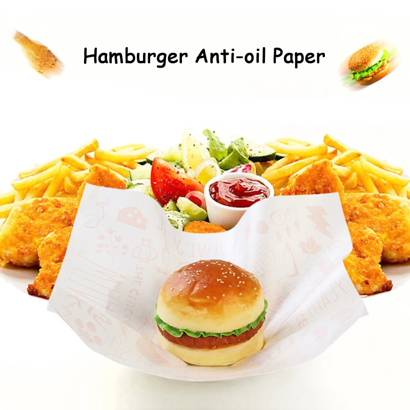 200pcs Disposable Hamburger Anti-oil Paper Chicken Roll Sandwich Papers Food Fast Food Paper Grade PE Film Waterproof Take out
200pcs Disposable Hamburger Anti-oil Paper Chicken Roll Sandwich Papers Food Fast Food Paper Grade PE Film Waterproof Take out