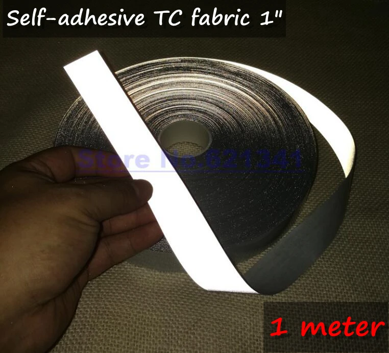 1meter 25mm(1") Self-adhesive Bright Silver Reflective Fabric TC Tape Safety Warning Reflective Material Tape
1meter 25mm(1") Self-adhesive Bright Silver Reflective Fabric TC Tape Safety Warning Reflective Material Tape