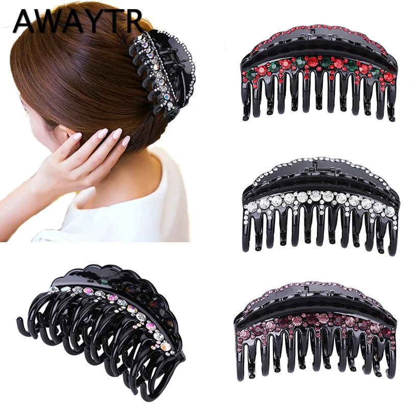 AWAYTR Fashion Rhinestone Hair Claws Women Female Daily Hair Band for Girls Big Hair Claw Hair Accessories Headwear Headband
AWAYTR Fashion Rhinestone Hair Claws Women Female Daily Hair Band for Girls Big Hair Claw Hair Accessories Headwear Headband
