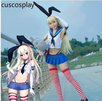 Anime Kantai Collection Shimakaze Uniforms Cosplay Costume Free Shipping Outfit Dress with Wig Free Headwear Socks
Anime Kantai Collection Shimakaze Uniforms Cosplay Costume Free Shipping Outfit Dress with Wig Free Headwear Socks