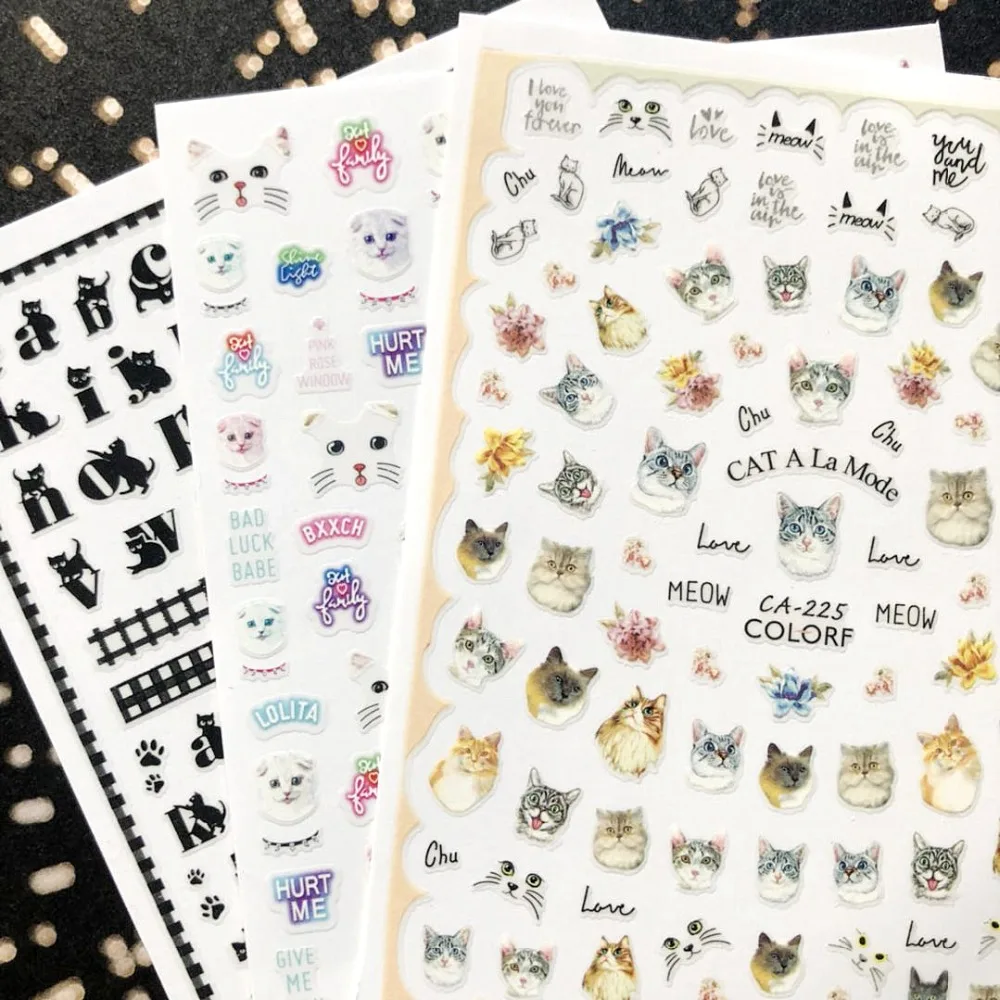 Newest 3d nail art sticker CA-225 CATS Stamp Decals Tool DIY Nail Decoration Tools nail art decal tools
Newest 3d nail art sticker CA-225 CATS Stamp Decals Tool DIY Nail Decoration Tools nail art decal tools
