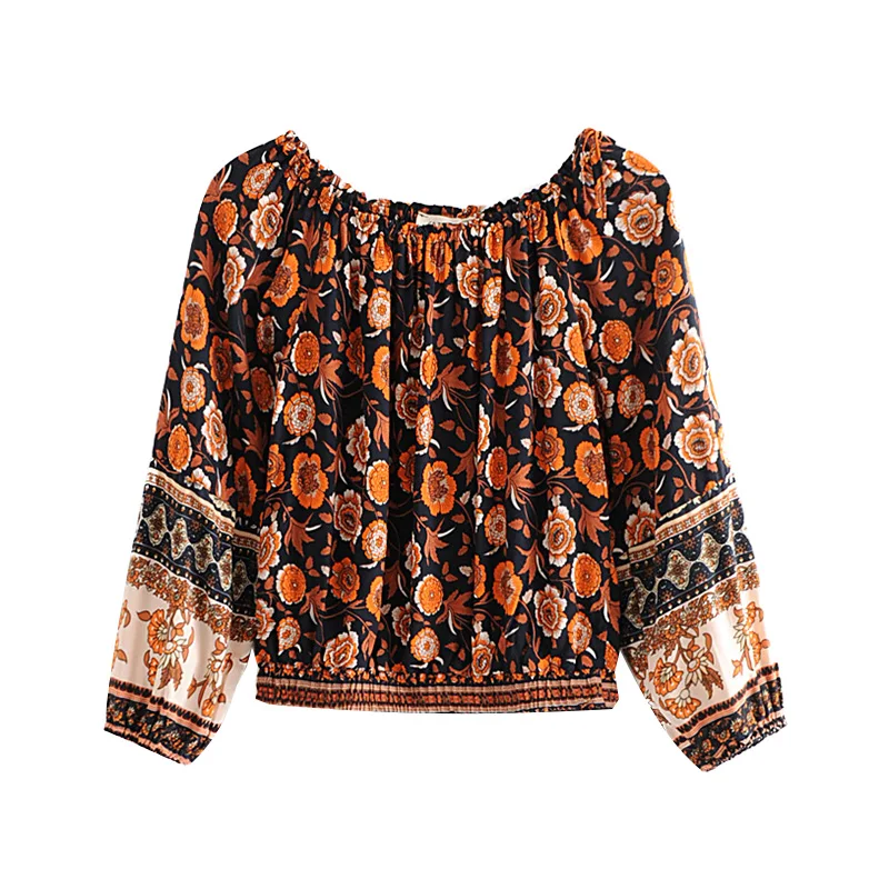 GYPSY Boho Chic Summer Off Shoulder Tops Vintage Floral Print Blouses Women Fashion Slash Neck Shirts Beach Blusas Mujer
GYPSY Boho Chic Summer Off Shoulder Tops Vintage Floral Print Blouses Women Fashion Slash Neck Shirts Beach Blusas Mujer
